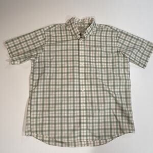 L.L. BEAN SHORT SLEEVE BUTTON DOWN SHIRT MEN'S XL REGULAR Green